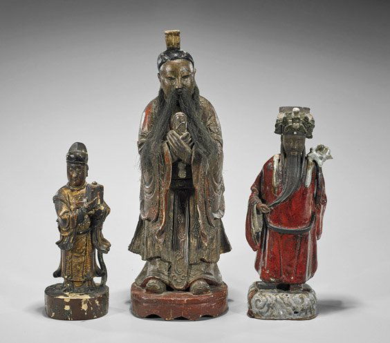 Three Chinee Figures: Shekwan & Wood (1 of 2)