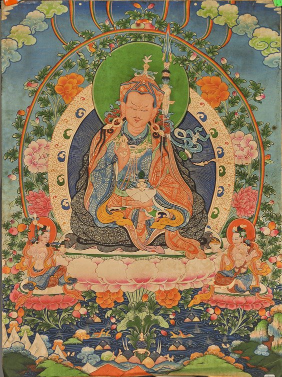 Two Chinese Thankgas: Paper & Embroidered (1 of 2)