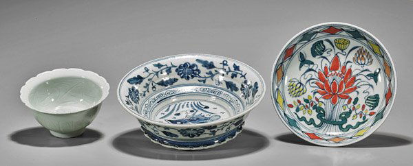 Three Chinese Porcelain Dishes (1 of 3)
