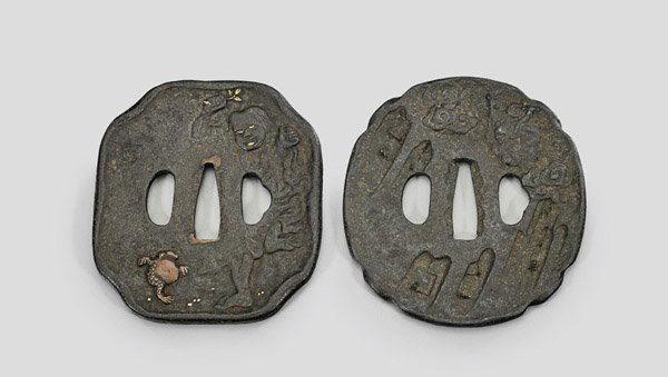 Two Antique Japanese Iron Tsuba (1 of 2)