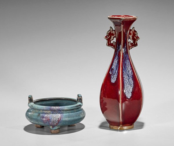 Five Chinese Vessels: Glazed & Pottery (1 of 4)