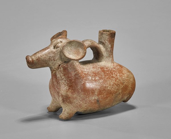 Pre-Columbian Pottery Dog Vessel (1 of 1)