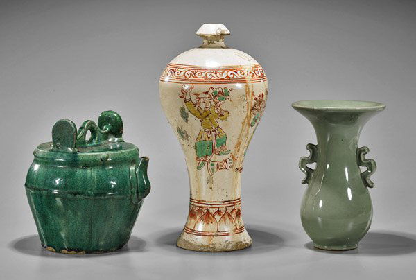 Three Chinese Vases: Beaker, Meiping & Ewer (1 of 1)