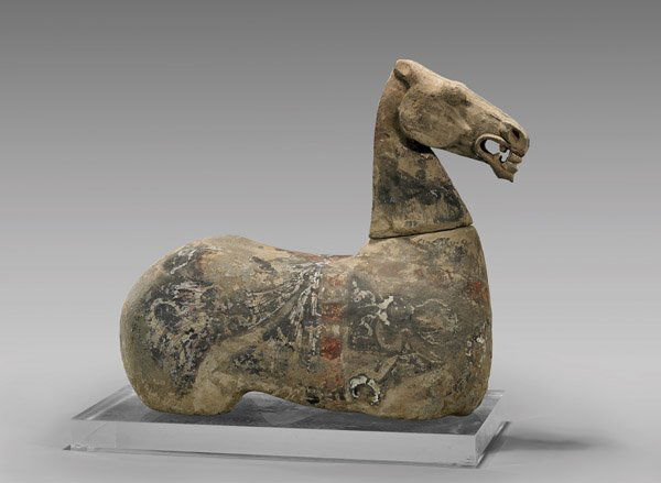 HAN DYNASTY PAINTED POTTERY HORSE (1 of 2)