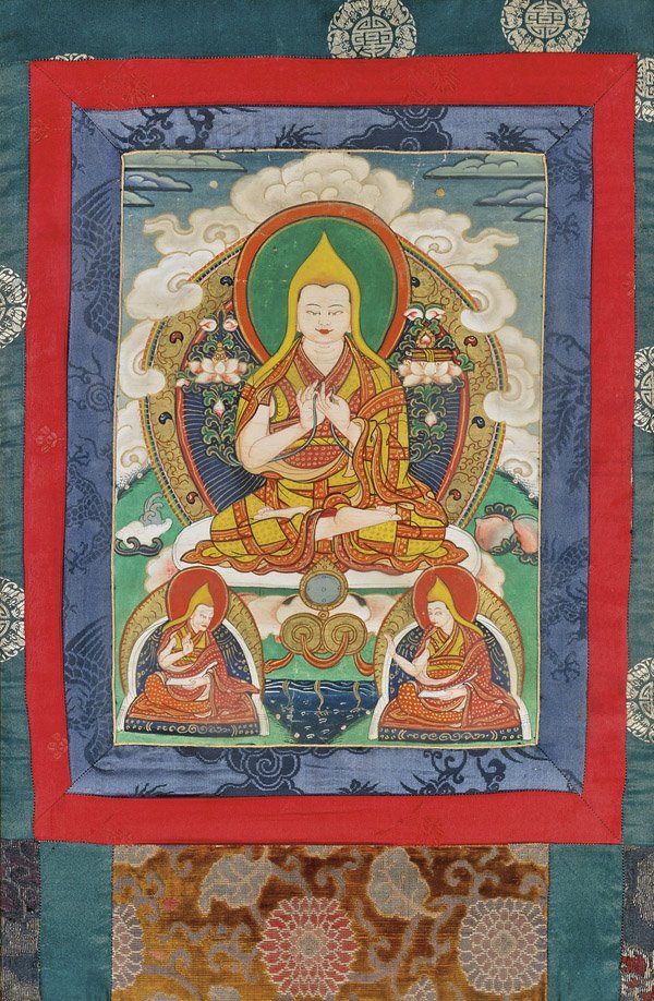 ANTIQUE SINO-TIBETAN PAINTED THANGKA (1 of 1)