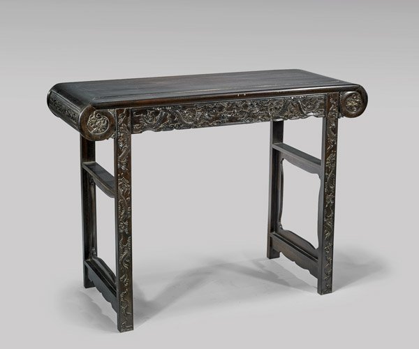 CHINESE CARVED HARDWOOD ALTAR TABLE (1 of 2)