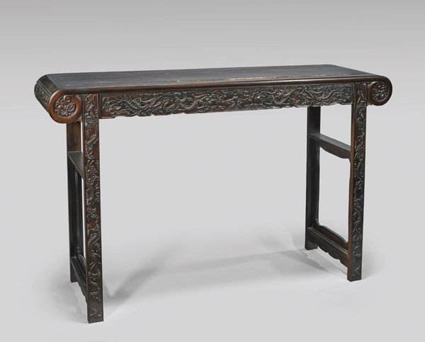 CHINESE CARVED HARDWOOD ALTAR TABLE (1 of 2)