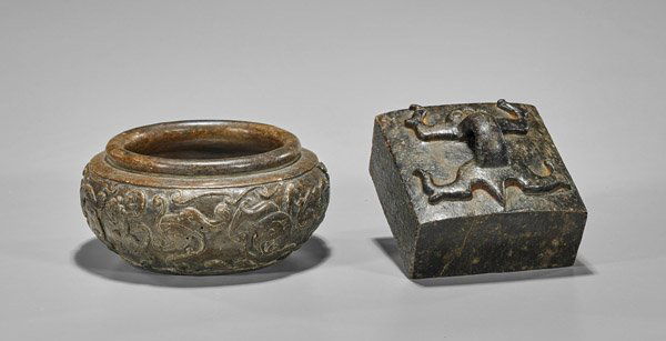 Two Archaistic Chinese Hardstone Items (1 of 2)