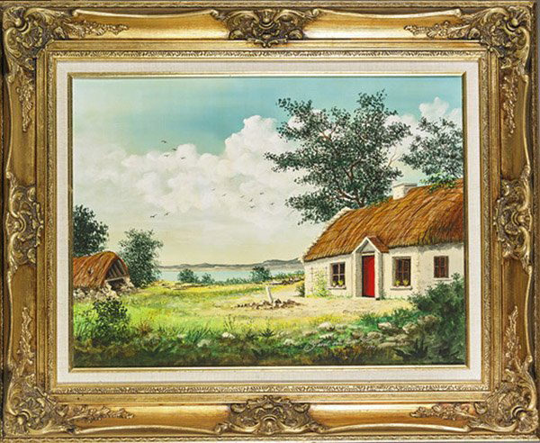 Two Large Oil on Canvas Paintings: von der Hout & (1 of 4)