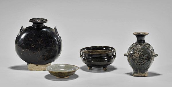 Four Early Chinese Glazed Ceramics (1 of 1)