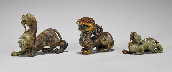 Three Archaistic Chinese Jade Animals (1 of 2)