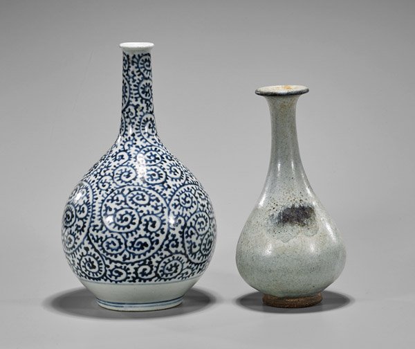 Two Antique Chinese Porcelain Bottle Vases (1 of 1)