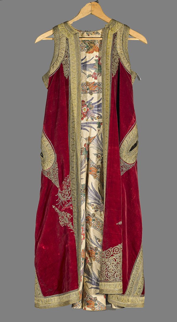 Antique Ethnic Embroidered Velvet Kaftan Jacket (1 of 2)