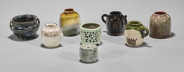 Eight Antique Chinese & Japanese Glazed Ceramics (1 of 1)