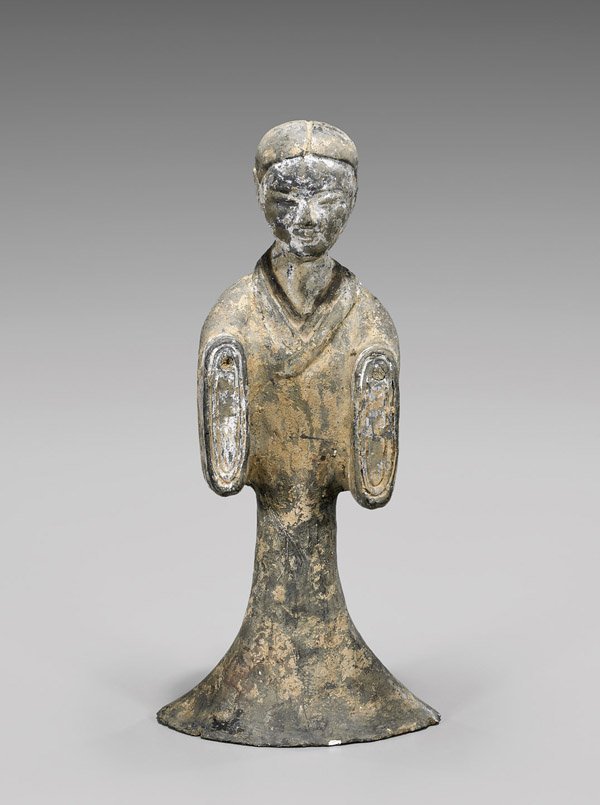 Tall Han Dynasty Pottery Lady (1 of 3)