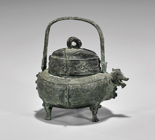 Antique Warring States-Style Bronze Vessel (1 of 4)