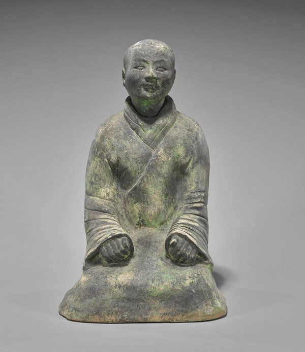Heavy Han-Style Pottery Seated Lady (1 of 2)