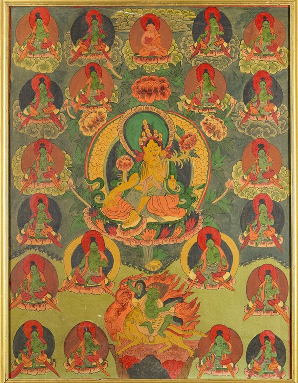 Three Flatworks: Thangkas & Reverse Glass (1 of 3)