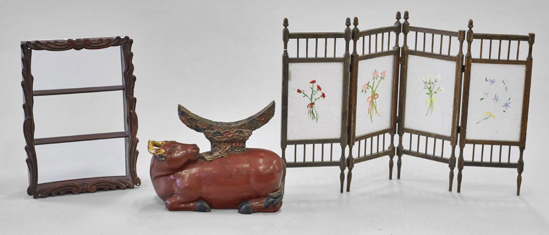 Three Chinese Items: Cabinet, Stand & Screen (1 of 1)