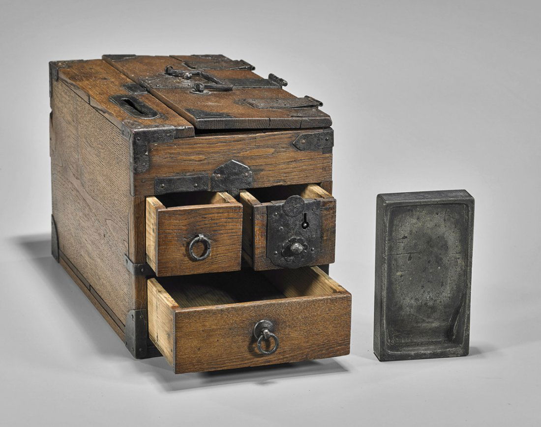 Antique Chinese Wood Writing Box (1 of 1)