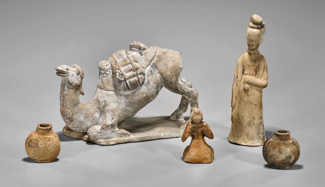Five Chinese Early and Early-Style Pottery Items (1 of 1)