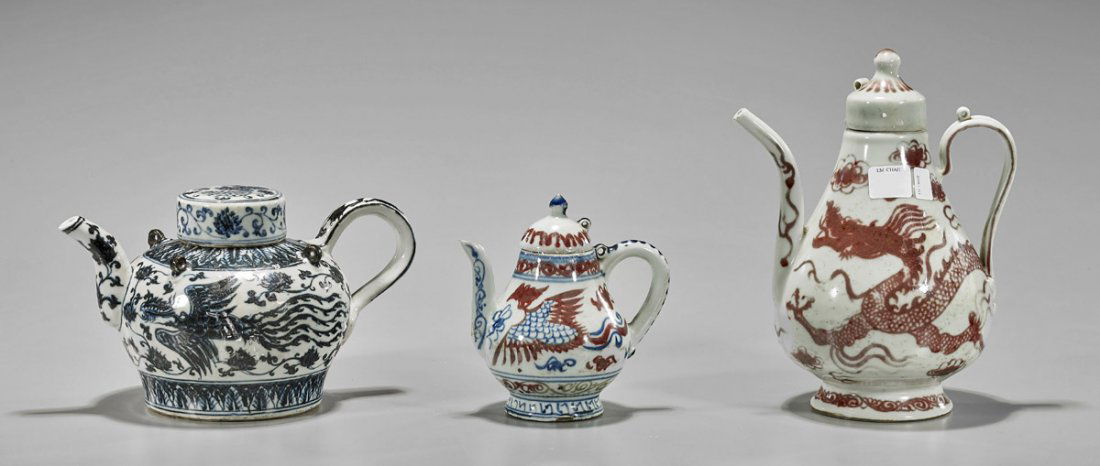 Three Chinese Porcelain Ewers (1 of 2)