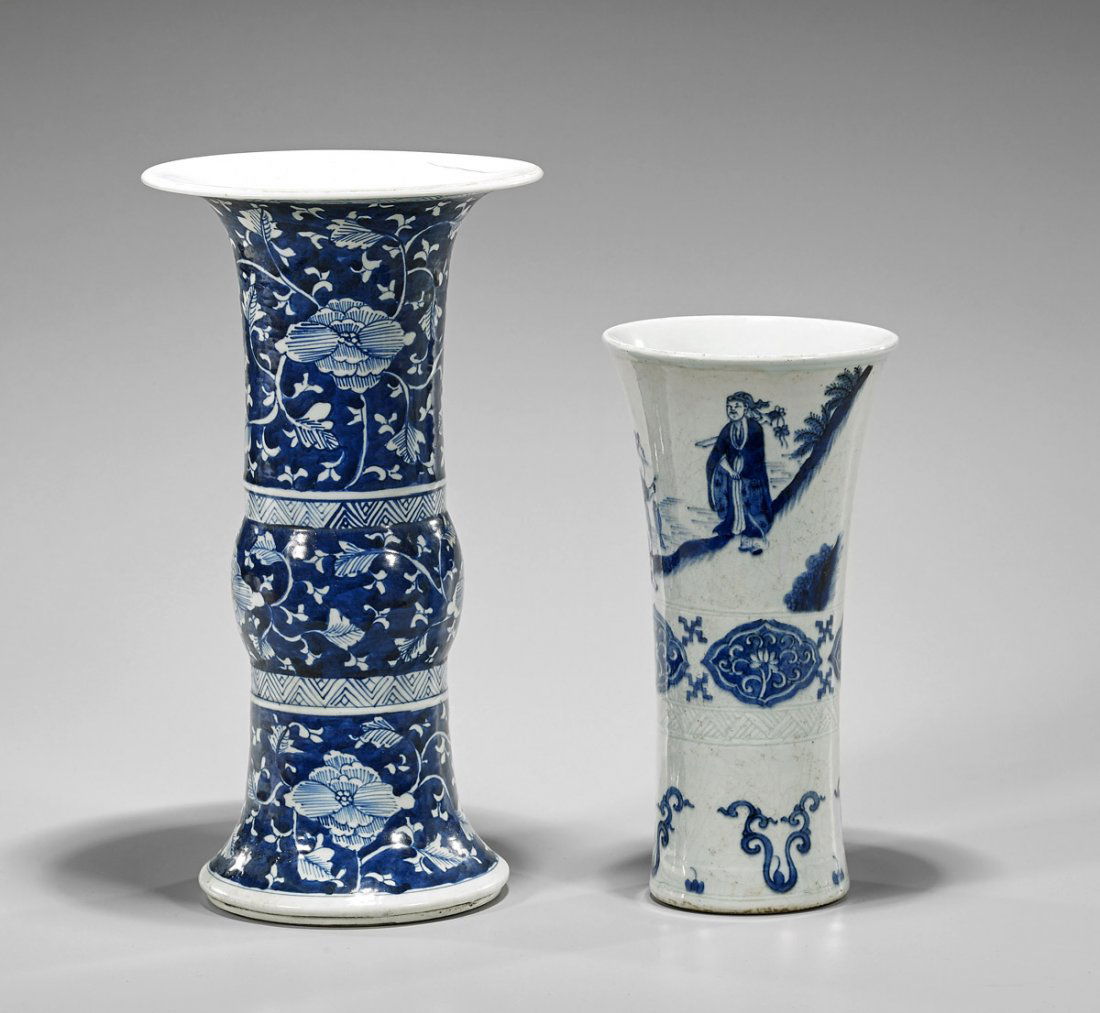 Two Chinese Porcelain Gu Vases (1 of 3)