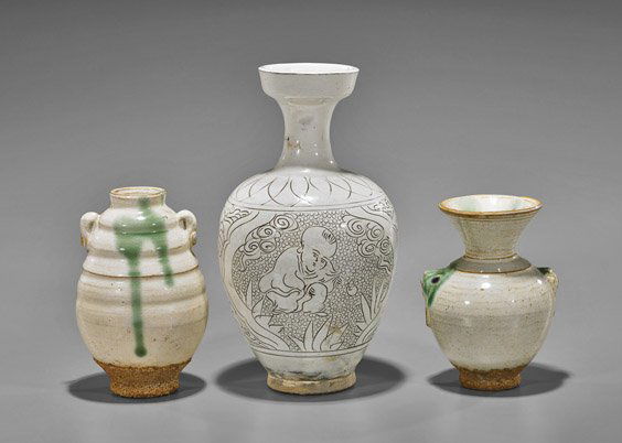 Five Early-Style Chinese Glazed Vases (1 of 4)