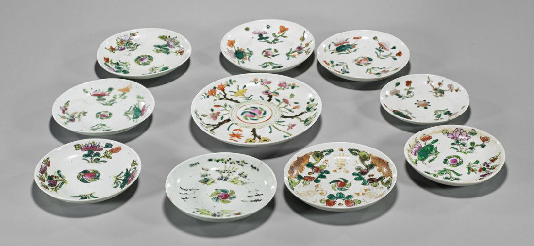Ten Antique Chinese Porcelain Dishes (1 of 2)