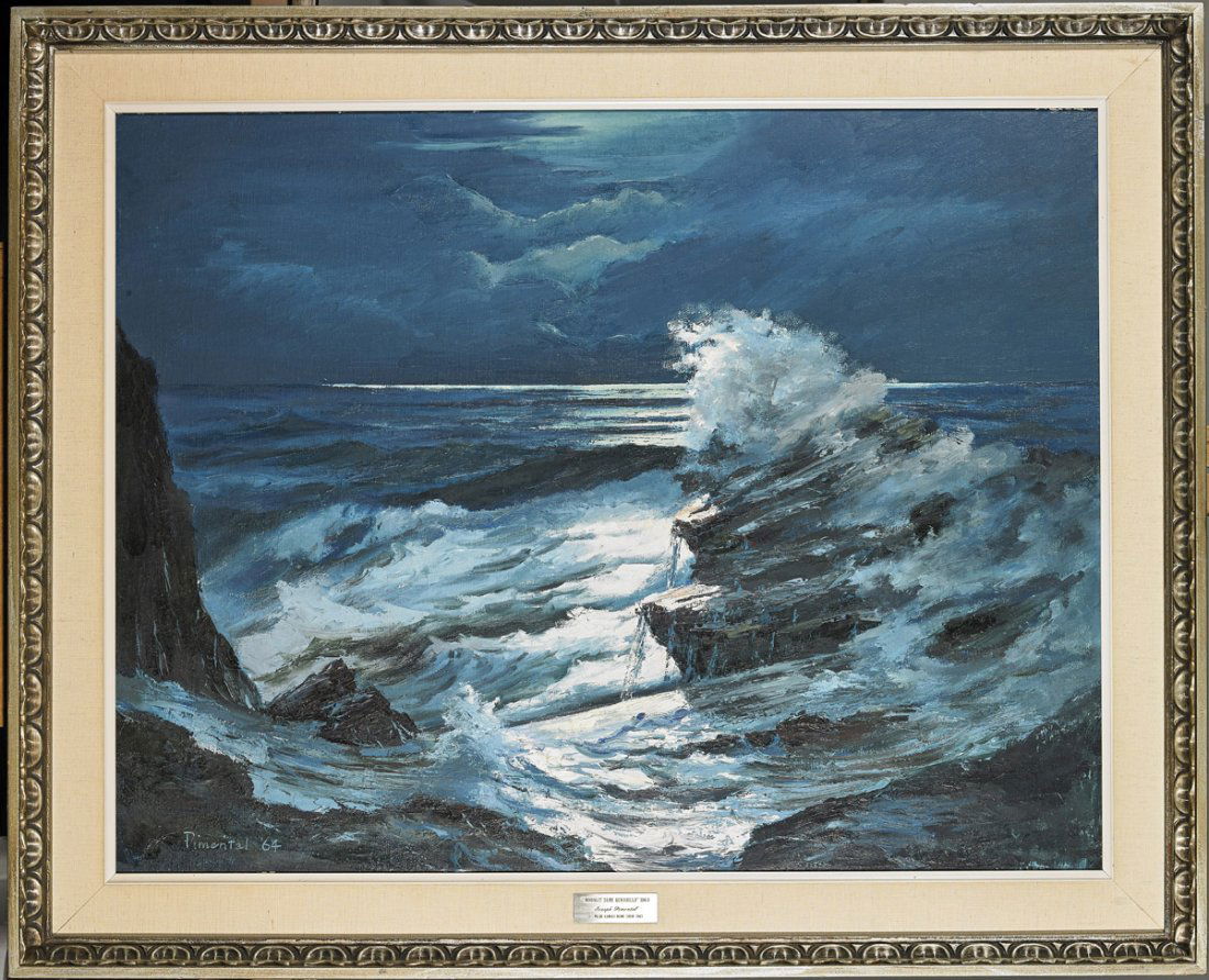Oil on Canvas Painting by Joseph Pimental: Seascape (1 of 2)