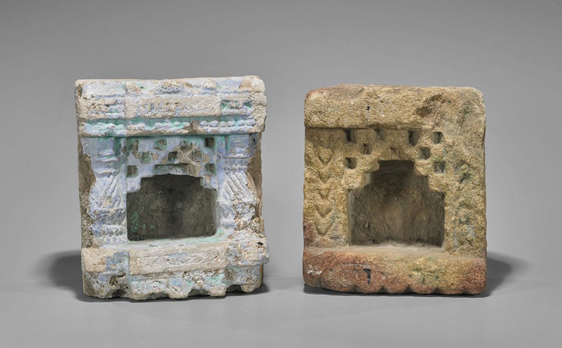 Two Antique Buddhist Carved Stone Shrines (1 of 1)