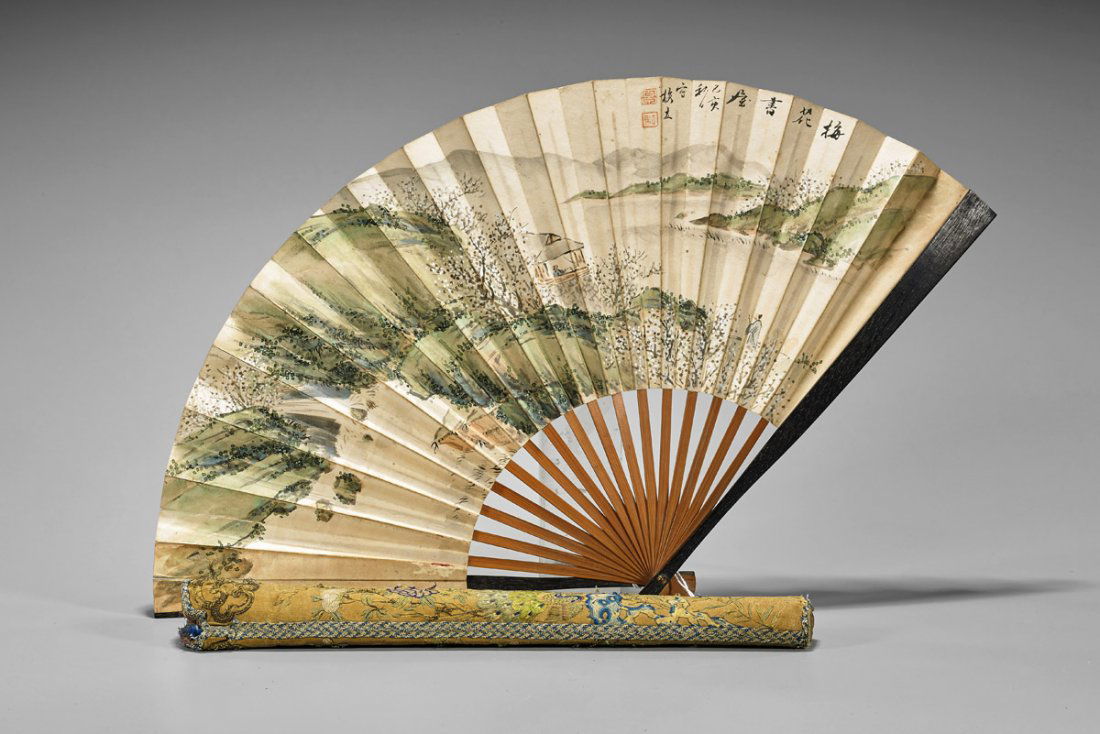 Two Asian Paper Items: Fan & Print (1 of 3)