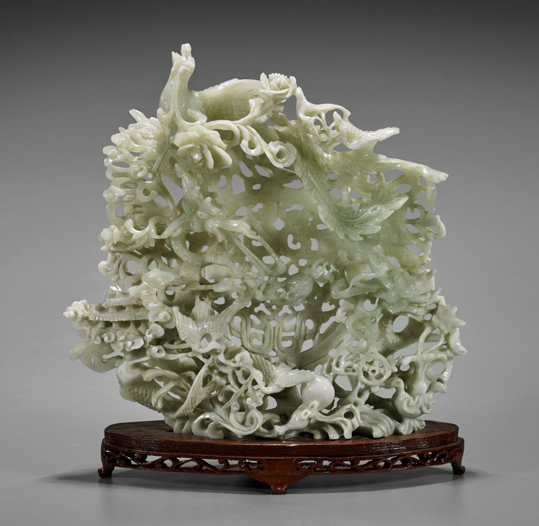 Chinese Carved Dragon & Phoenix Group (1 of 2)