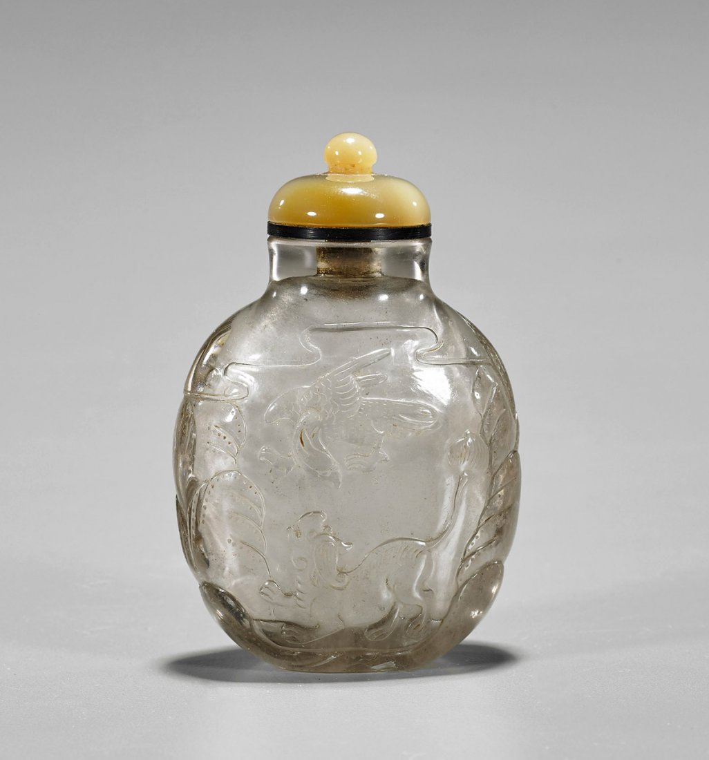 Antique Rock Crystal Snuff Bottle (1 of 2)