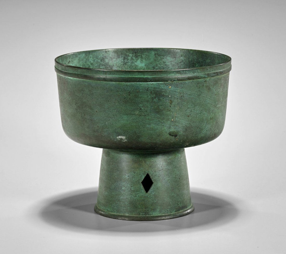Antique Korean Bronze Cremation Urn (1 of 2)