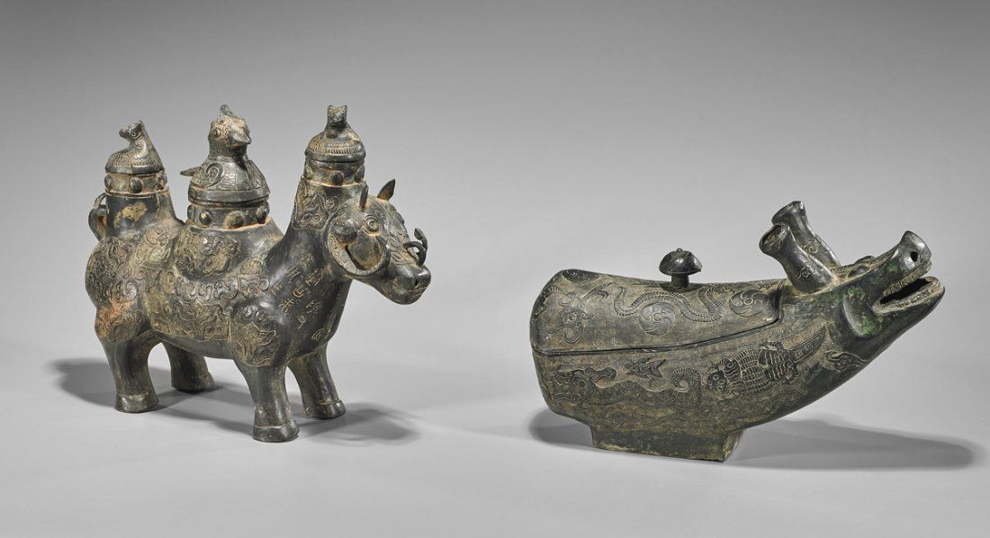 Two Chinese Archaistic Bronze Vessels (1 of 1)