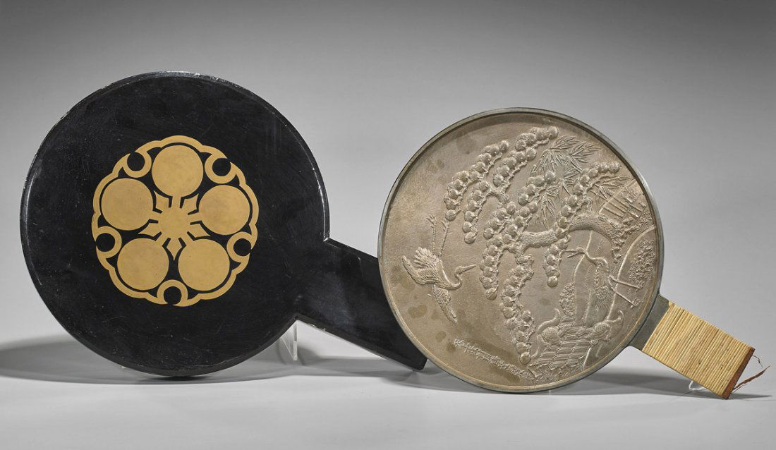 Antique Japanese Bronze Mirror (1 of 2)
