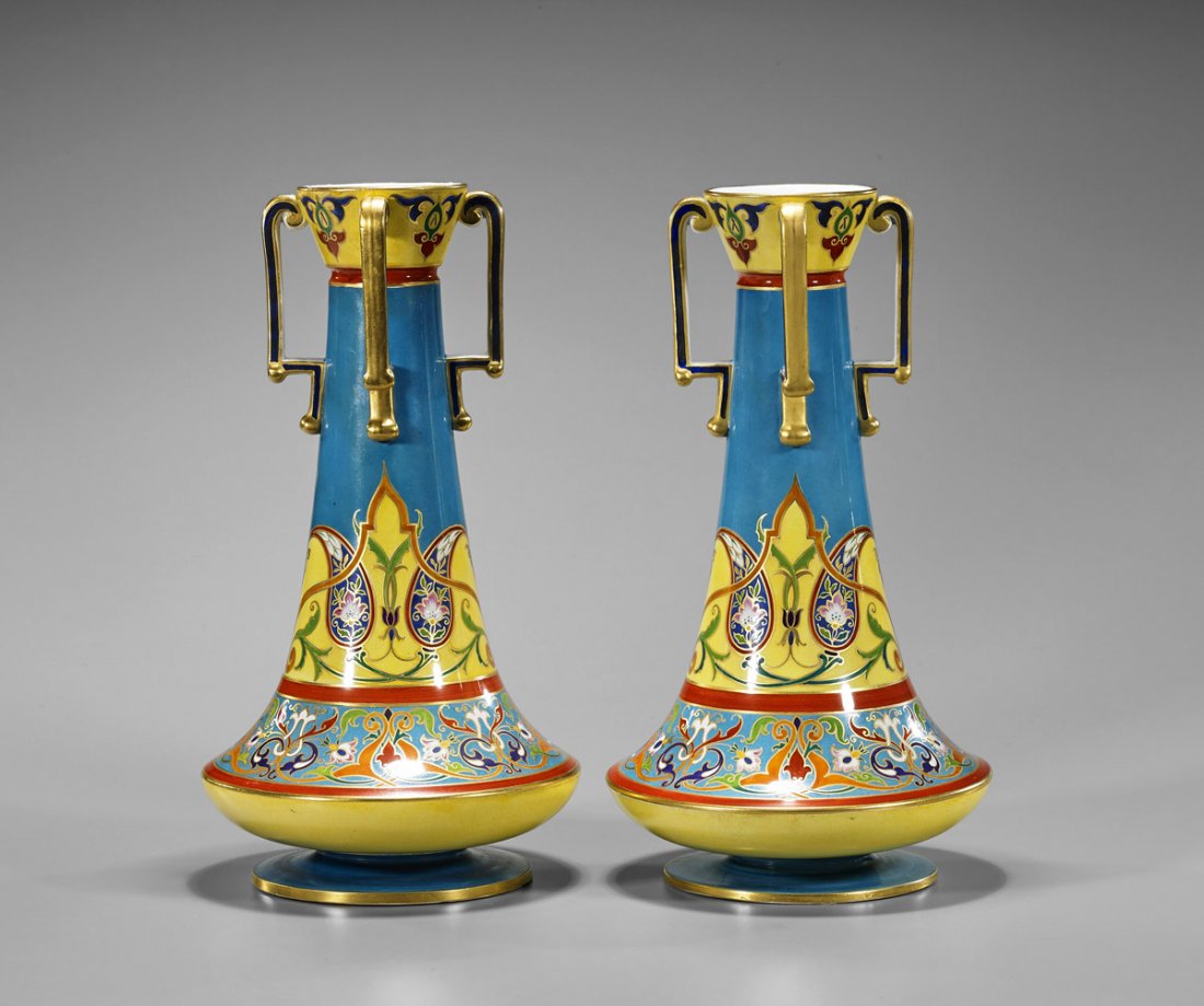 Pair French Gilt Ceramic Vases (1 of 2)