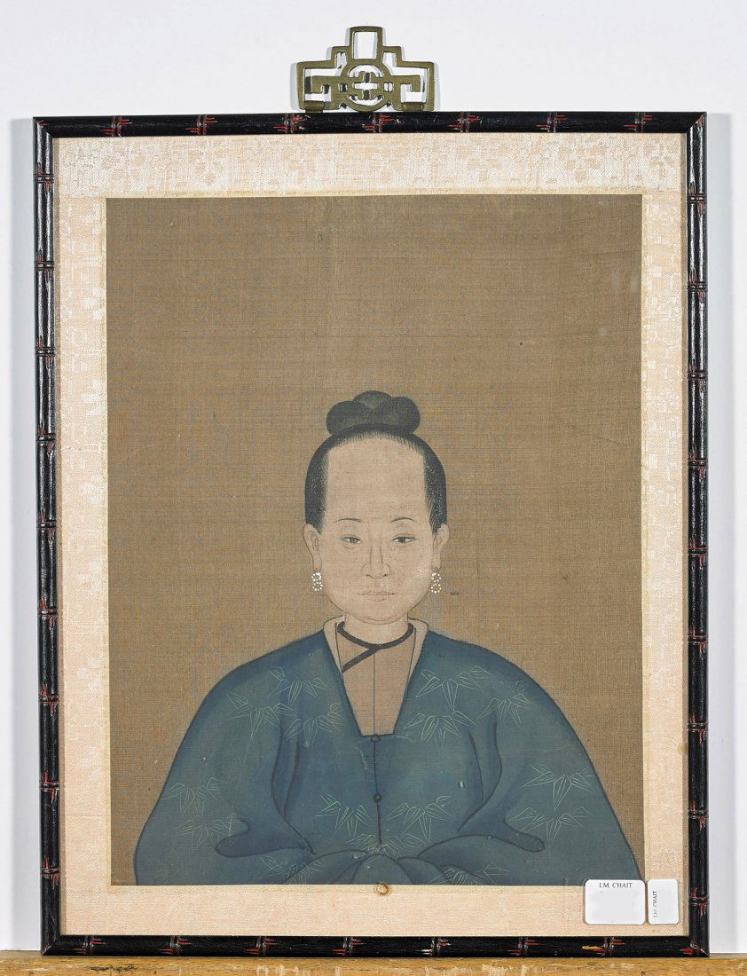 Two Antique Chinese Silk Portraits (1 of 2)