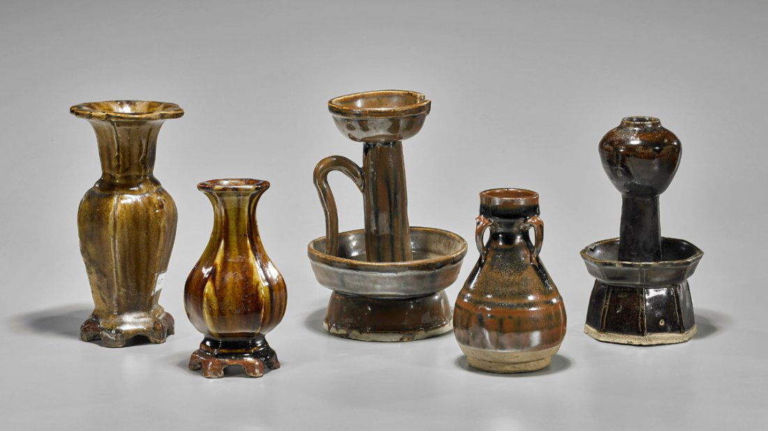 Five Jin Dynasty Henan Glazed Vessels (1 of 1)