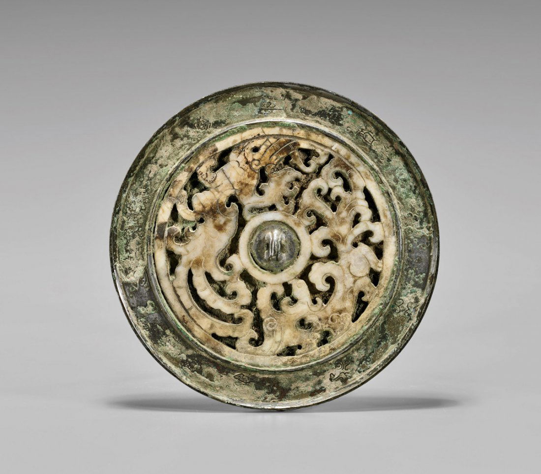 HAN-STYLE SILVERED BRONZE MIRROR (1 of 2)