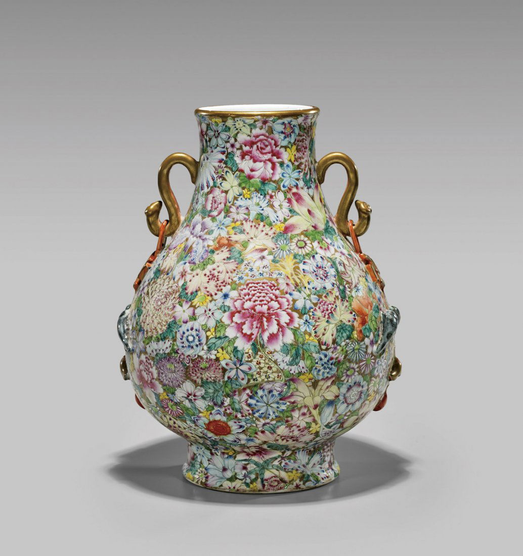 QIANLONG-STYLE ENAMELED PORCELAIN VASE (1 of 4)