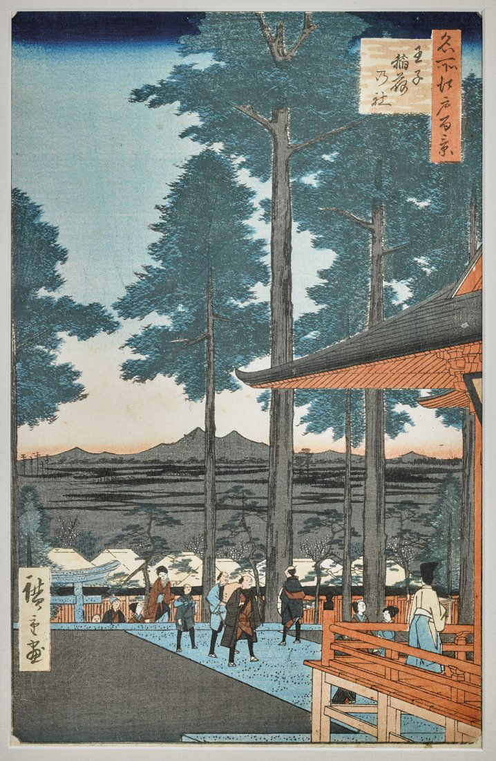THREE ANTIQUE WOODBLOCK PRINTS BY HIROSHIGE (1 of 9)