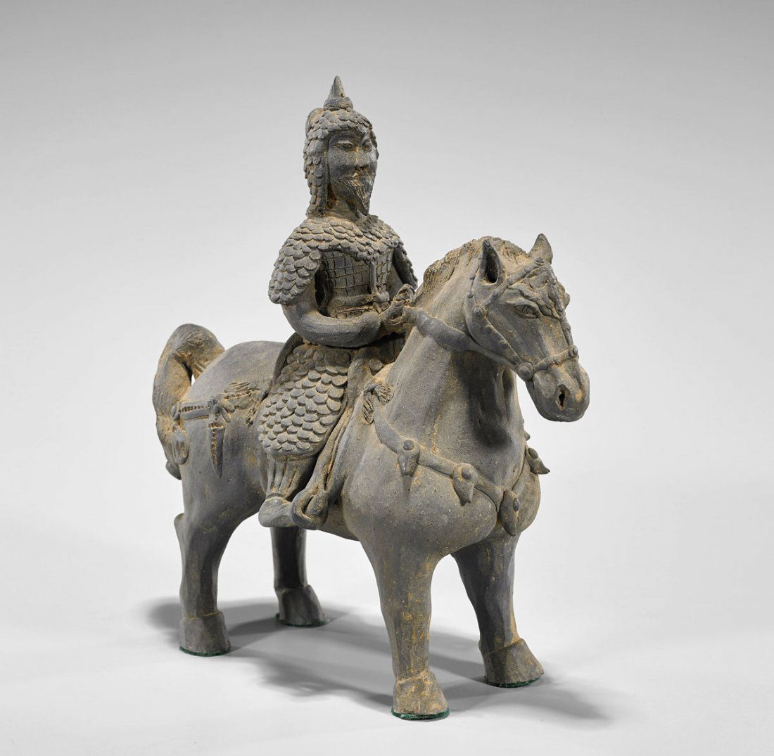 Old Korean Pottery Horse & Rider (1 of 1)
