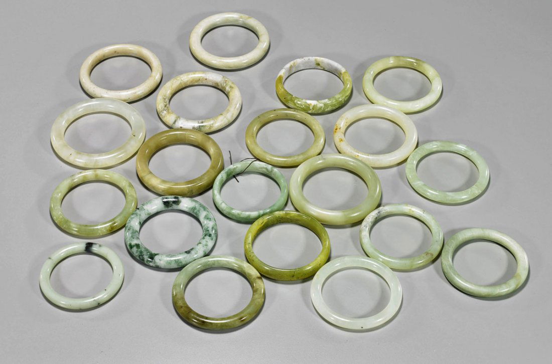 Group of Twenty Chinese Carved Bangles (1 of 1)