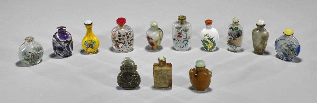 Thirteen Various Old Snuff Bottles (1 of 1)
