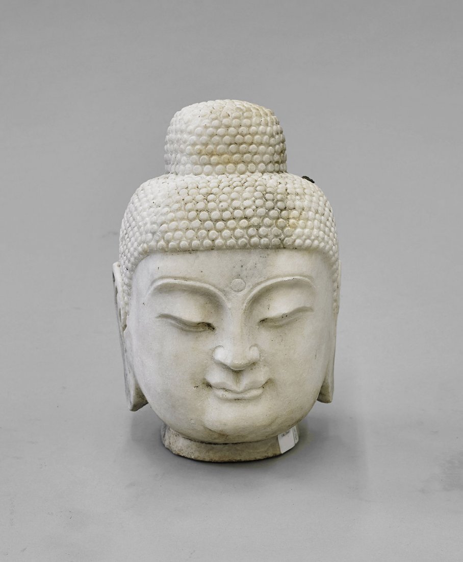 Carved Marble Head of Buddha (1 of 1)
