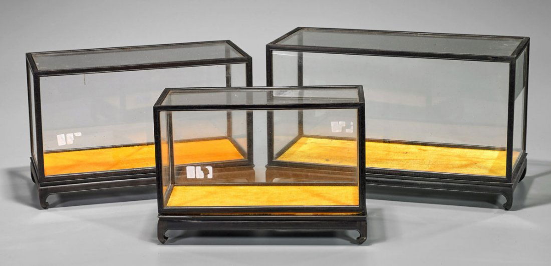 Three Chinese Glass Display Cases (1 of 1)
