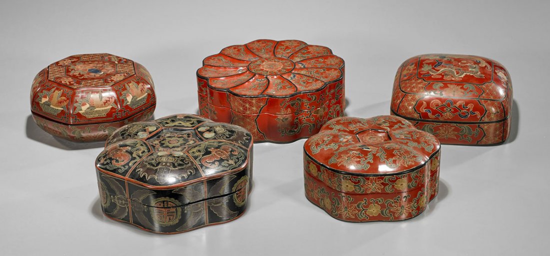 Lot of 20 Pieces Chinese and Japanese Lacquerware (1 of 2)