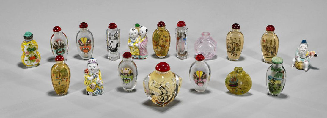 Group of Porcelain & Glass Snuff Bottles (1 of 1)